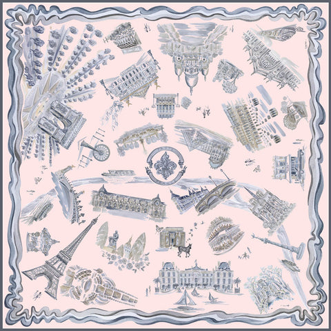 Paris - Ice Pink - 100% Silk Twill Scarf